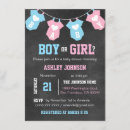 Search for chalkboard gender reveal invitations Baby shower