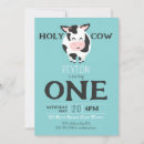 Search for holy cow 1st birthday invitations Rustic