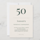 Search for formal 50th birthday invitations Typography