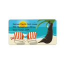 Search for palm tree wedding return address labels Caribbean