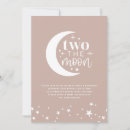 Search for two the moon birthday invitations Pink