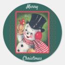Search for retro snowman stickers Vintage