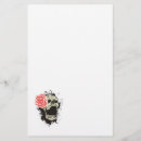 Search for skull personal stationery Black