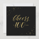Search for 100th celebration birthday invitations Gold
