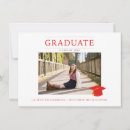 Search for red and white graduation invitations Simple