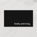 Search for body piercing business cards Black