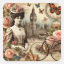 Search for vintage lady stickers Beautiful woman