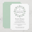 Search for wreath christening invitations Foliage