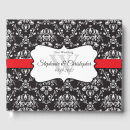 Search for red and black wedding guest books Damask