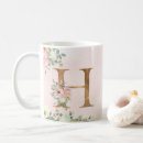 Search for elegant floral monogram mugs Letter