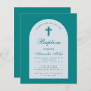 Search for teal christening invitations Modern