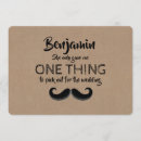 Search for moustached invitations For him