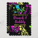 Search for neon bridal shower invitations Colourful