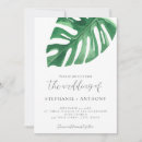 Search for tropical leaves wedding invitations Trendy