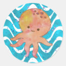 Search for cartoon octopus stickers Marine life