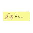 Search for blue cat return address labels Red