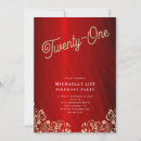 Search for ruby red and gold invitations For her