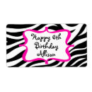 Search for pink zebra labels Party