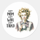 Search for funny tired stickers Retro