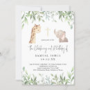 Search for jungle christening invitations Watercolor