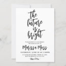 Search for bright future invitations Black and white