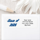 Search for blue graduation return address labels University