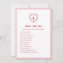 Search for bridal tea games Shower