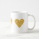 Search for gold glitter heart mugs Cute
