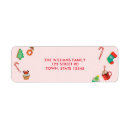 Search for gingerbread house return address labels Pink