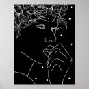 Search for abstract woman face art Black and white