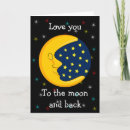 Search for to the moon and back cards Yellow