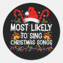 Search for singing stickers Santa