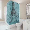 Search for squid shower curtains Kraken
