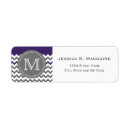 Search for purple and grey return address labels Zigzag