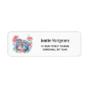 Search for pink owl return address labels Adorable