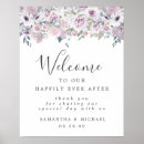 Search for white flowers welcome wedding signs Happily ever after