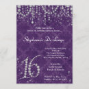 Search for diamond sweet 16 invitations Purple
