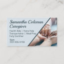 Search for private caregiver business cards Elderly services