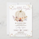Search for white pumpkin birthday invitations Pink