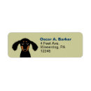 Search for dachshund return address labels Dog