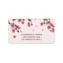Search for cherry blossom return address labels weddings Elegant