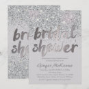 Search for silver glitter bridal shower invitations Chic