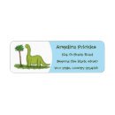 Search for cartoon dinosaur return address labels Cute