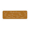 Search for gold flower return address labels Minimalist