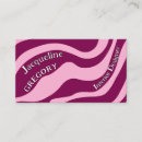 Search for pink zebra business cards Retro