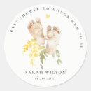 Search for baby feet baby shower stickers Watercolor