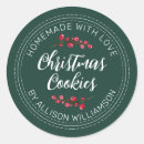 Search for christmas cookies stickers Made with love