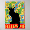 Search for abstract cat posters Black