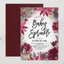 Search for burgundy floral baby shower invitations Watercolor