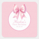 Search for fancy birthday stickers Pink bow